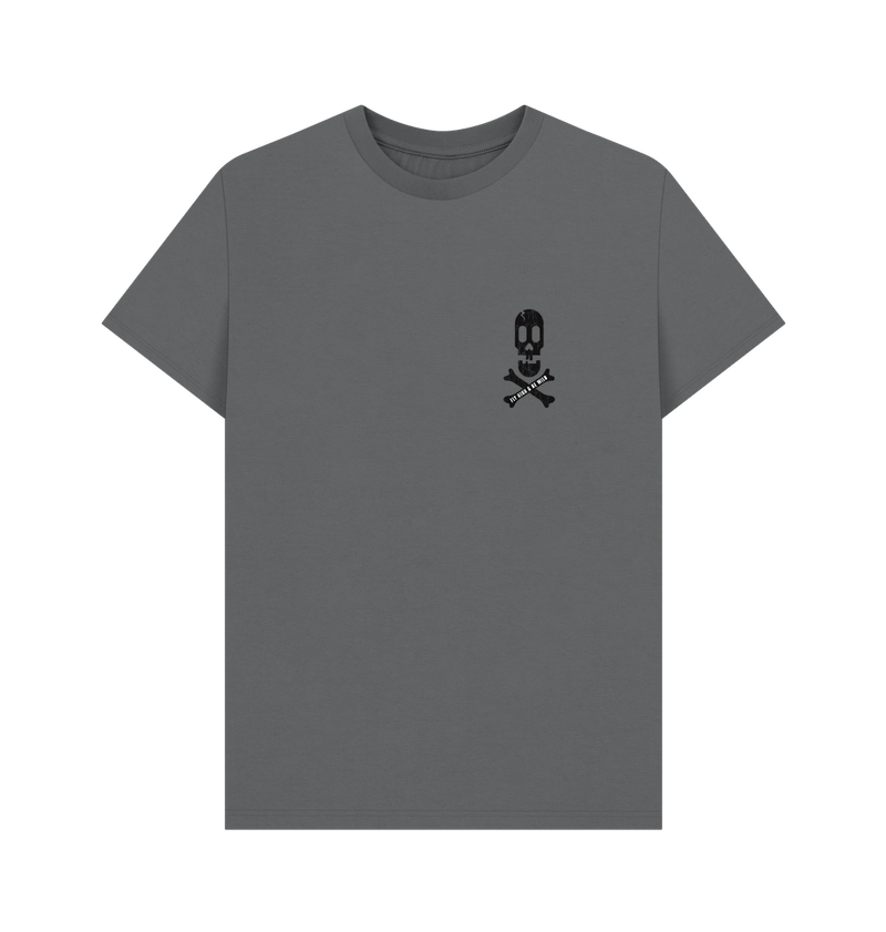 Slate Grey Fred Rebel Flying High, Men's  Certified Organic Cotton t-shirt, LB-B