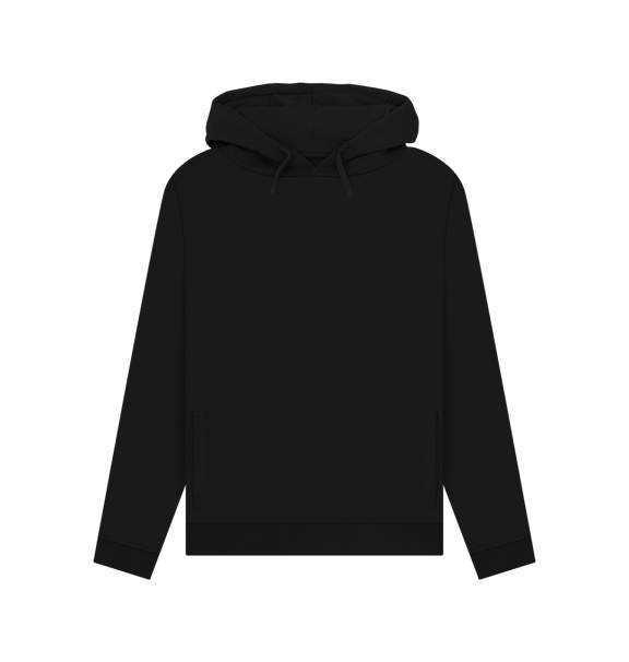 Black Threaded Rebels, Women's Certified Organic Cotton Pullover Hoodie Live Life, Rear W